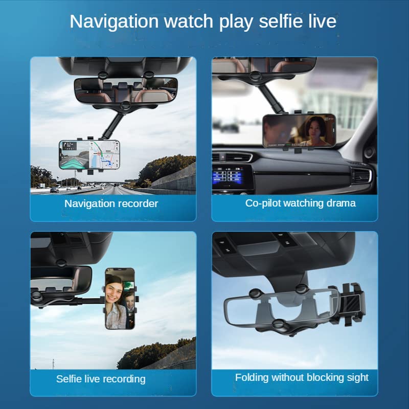 thekiteco. Car Rearview Mirror Phone Holder Mount 360 Degree Adjustabl –  theKiteco