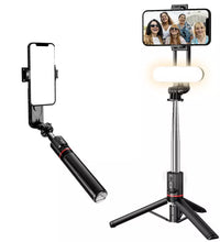 theKiteco. Selfie Stick Tripod with Detatchable LED Light, Long Selfie Stick with Stable Tripod Stand 110cm Reinforced Selfie Stick Tripod with Detatchable Fill Light Compatible with All Smart Phones