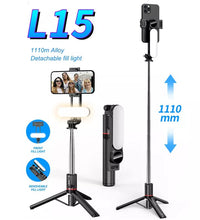 theKiteco. Selfie Stick Tripod with Detatchable LED Light, Long Selfie Stick with Stable Tripod Stand 110cm Reinforced Selfie Stick Tripod with Detatchable Fill Light Compatible with All Smart Phones